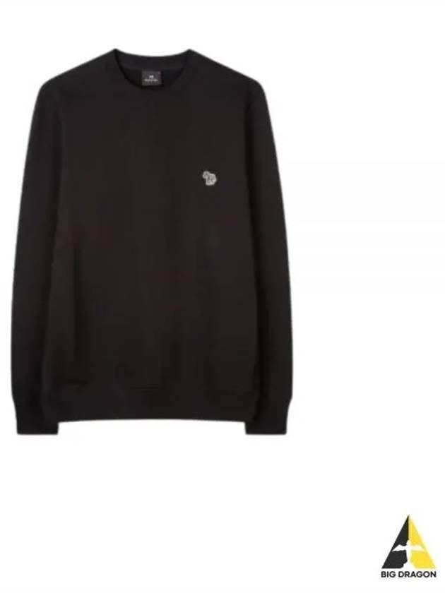 Zebra Patch Organic Cotton Sweatshirt Black - PAUL SMITH - BALAAN 2