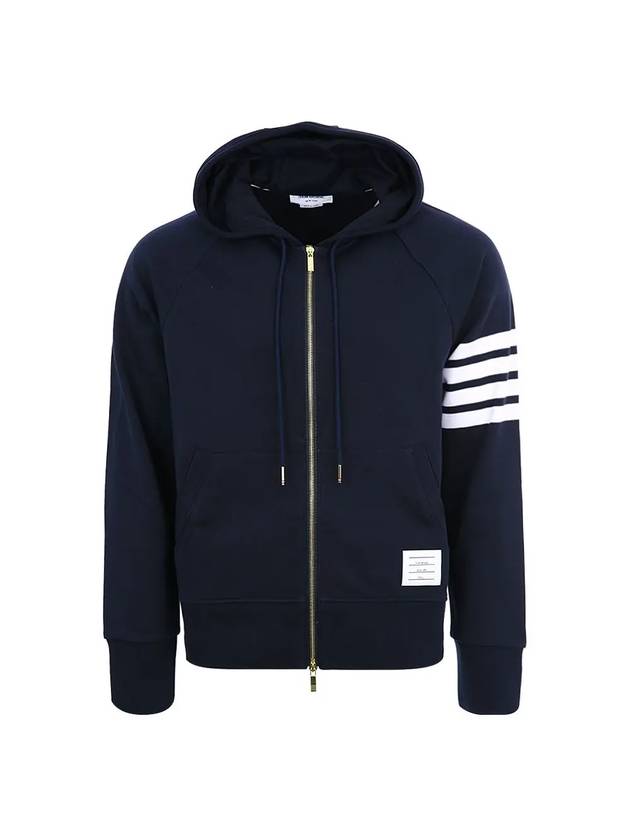 Engineered Classic Zip Up Hoodie Navy - THOM BROWNE - BALAAN 1