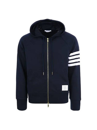 Engineered Classic Zip Up Hoodie Navy - THOM BROWNE - BALAAN 1