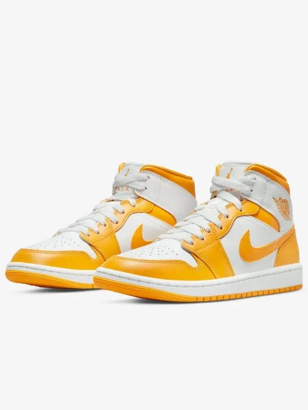 Air Jordan 1 Mid Top Sneakers University Gold Yellow - NIKE - BALAAN 4