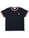 Kids Waffen Patch Three Stripe Lining Short Sleeve Navy 8C00023 83092 778 8 10A - MONCLER - BALAAN 3