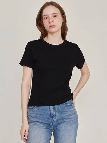 Waffle Half Crop T Black - LESEIZIEME - BALAAN 1