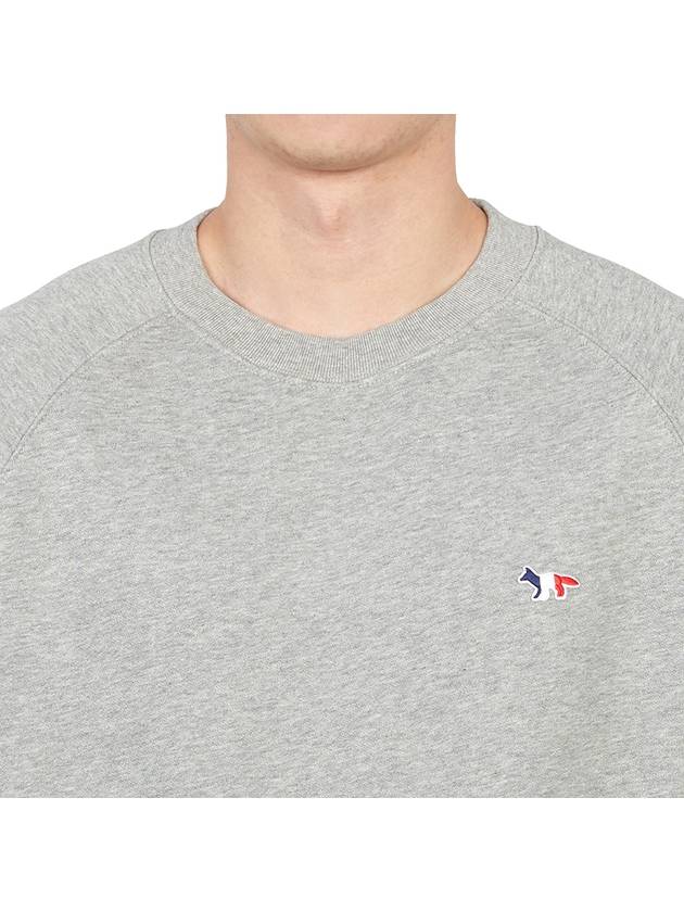 Tricolor Fox Patch Sweatshirt Gray Melange - MAISON KITSUNE - BALAAN 7