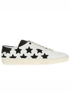 Star Black Tab Low Top Sneakers White - SAINT LAURENT - BALAAN 3