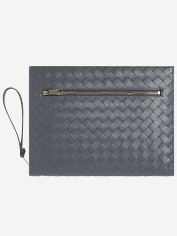 Bottega Veneta Medium Intrecciato Document Case Thunder 732638V2E411242 - BOTTEGA VENETA - BALAAN 1