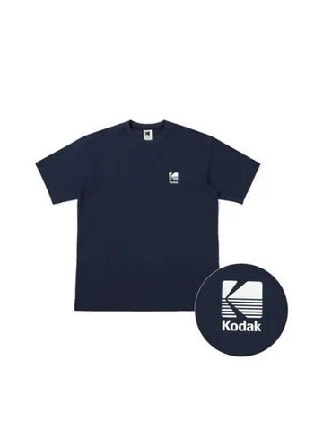 KODAK Apparel Big Logo Semi Overfit Short Sleeve T Shirt NAVY - KODO - BALAAN 1