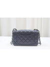 Classic Caviar New Mini Silver Plated Dark Navy Chain Shoulder Bag 18th A69900 - CHANEL - BALAAN 4