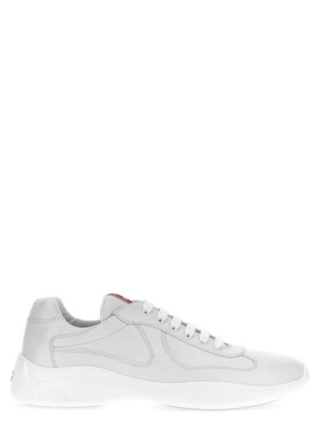 America's Cup Patent Leather Low Top Sneakers Grey - PRADA - BALAAN 1