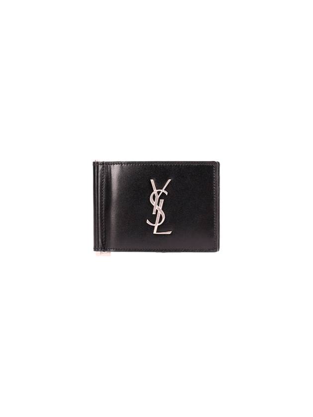 Monogram Money Clip Half Wallet Black - SAINT LAURENT - BALAAN 2