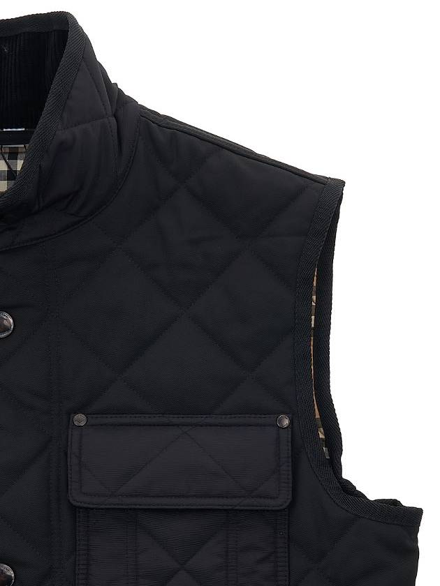 Diamond Quilted Thermoregulated Vest Black - BURBERRY - BALAAN 5