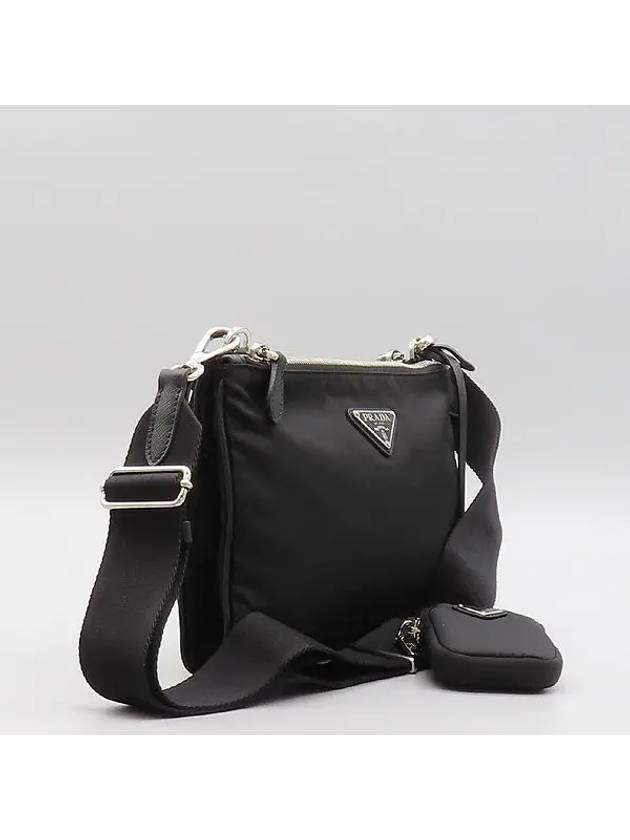 1BH046 Black color re edition Pocono double zip cross bag - PRADA - BALAAN 3