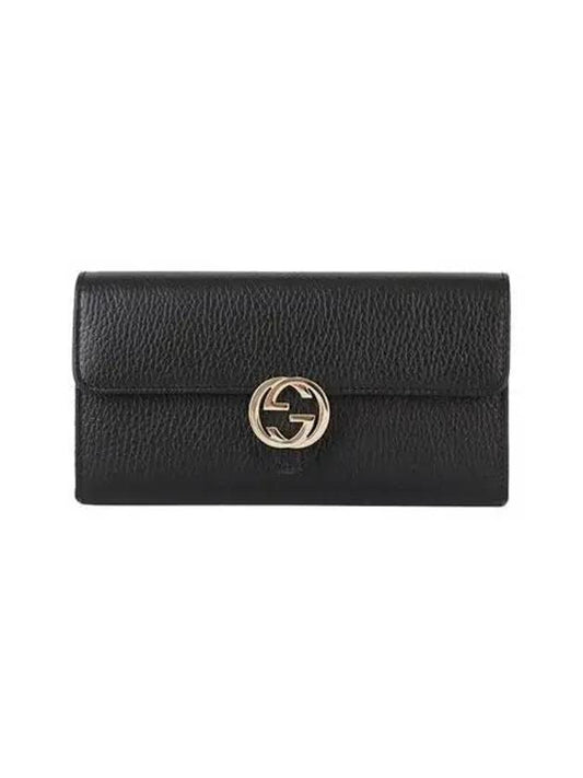 GG Interlocking Long Wallet Black - GUCCI - BALAAN 2