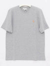 Chillax Fox Patch Regular Short Sleeve T-Shirt Grey - MAISON KITSUNE - BALAAN 4