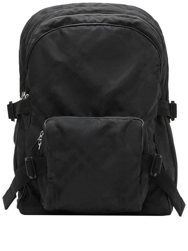 Check Print Jacquard Backpack Black - BURBERRY - BALAAN 2