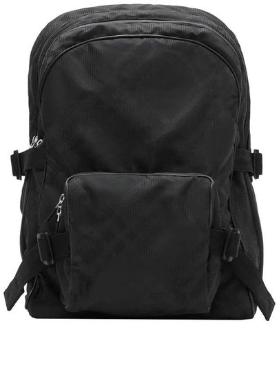 Check Print Jacquard Backpack Black - BURBERRY - BALAAN 2