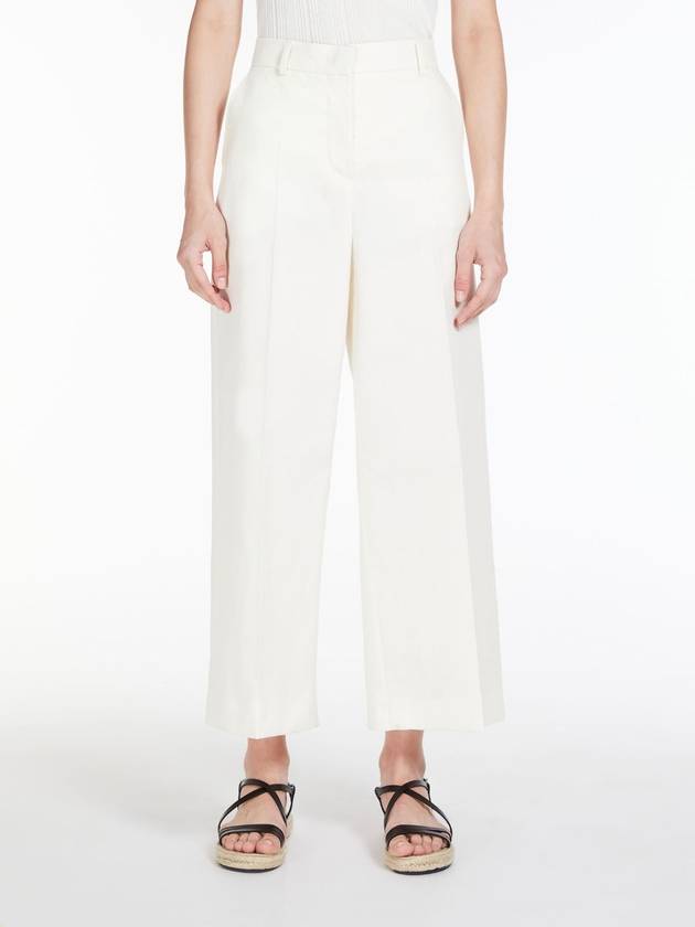 Zefir Cotton Wide Pants White - MAX MARA SPORTMAX - BALAAN 1