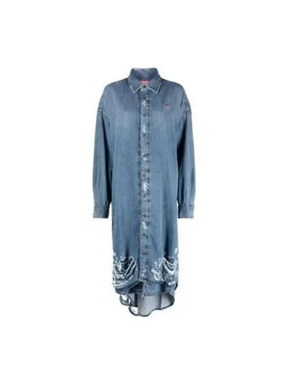 DE Davis L Denim Long Dress Blue - DIESEL - BALAAN 2