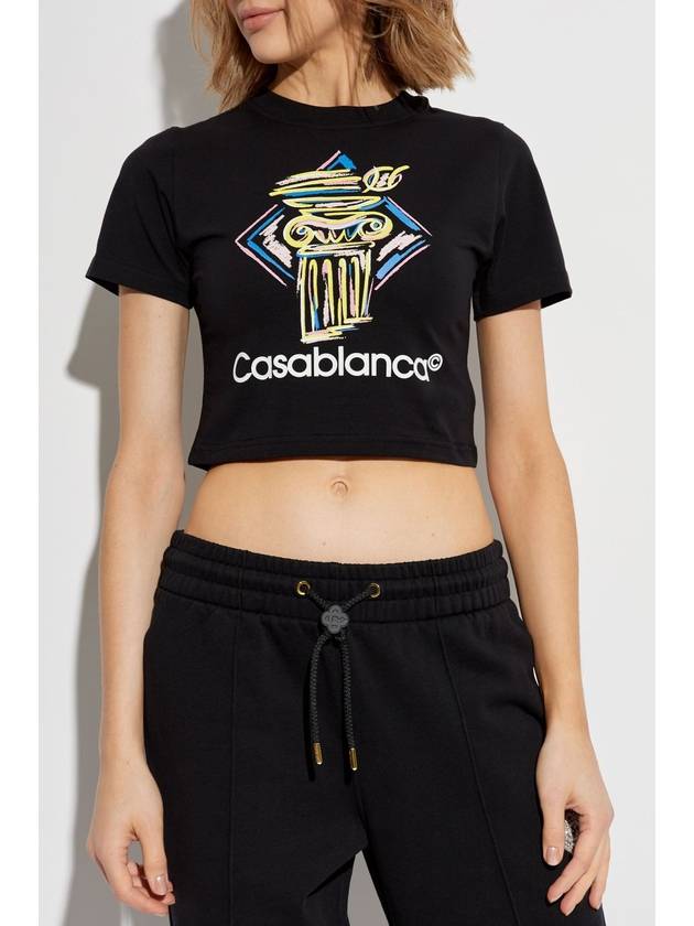 Casablanca Short T-shirt, Women's, Black - CASABLANCA - BALAAN 3