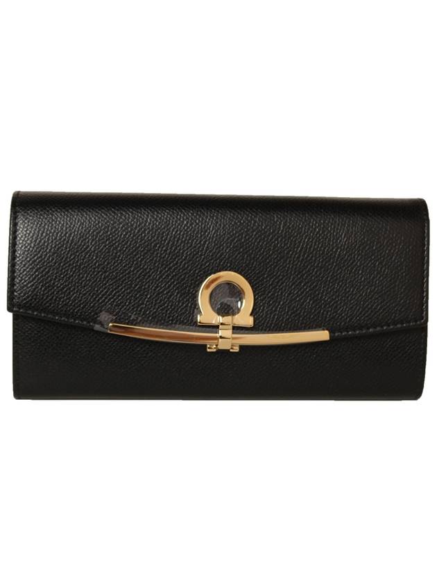 Gancini Continental Wallet Black - SALVATORE FERRAGAMO - BALAAN 2