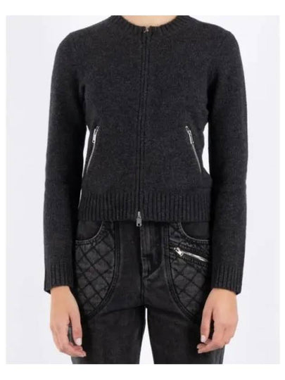 Lynda Zip Up Knit Cardigan Anthracite - ISABEL MARANT - BALAAN 2