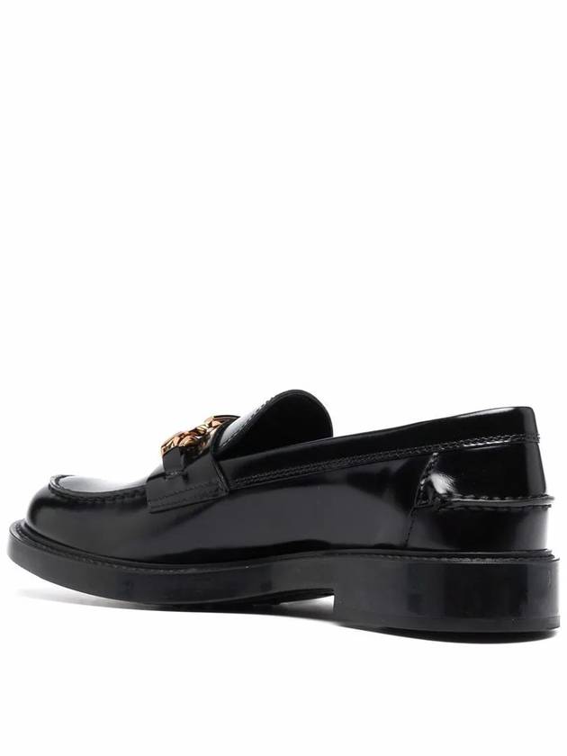 Horsebit Chain Leather Loafer Black - TOD'S - BALAAN 4