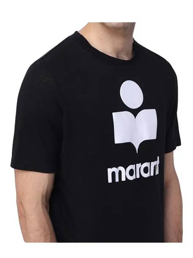 Karman Logo Short Sleeve T-Shirt Black - ISABEL MARANT - BALAAN 4