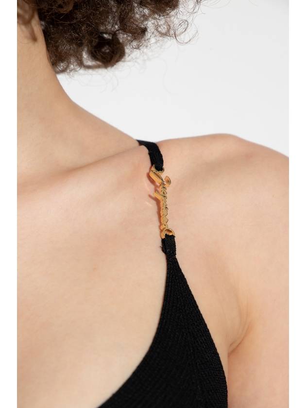 Le Bandeau Pralu Logo Knit Bra Black - JACQUEMUS - BALAAN 6