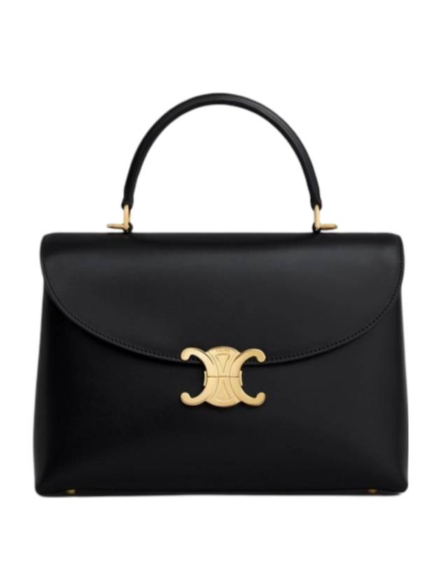 Medium Nino Shiny Calfskin Cross Bag Black - CELINE - BALAAN 1