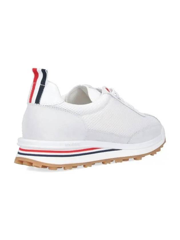 Fine Kid Suede Tech Runner White - THOM BROWNE - BALAAN 6