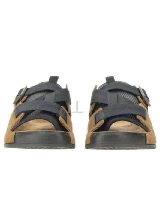 Shadow Project Tape Suede Sandals Brown - STONE ISLAND - BALAAN 2