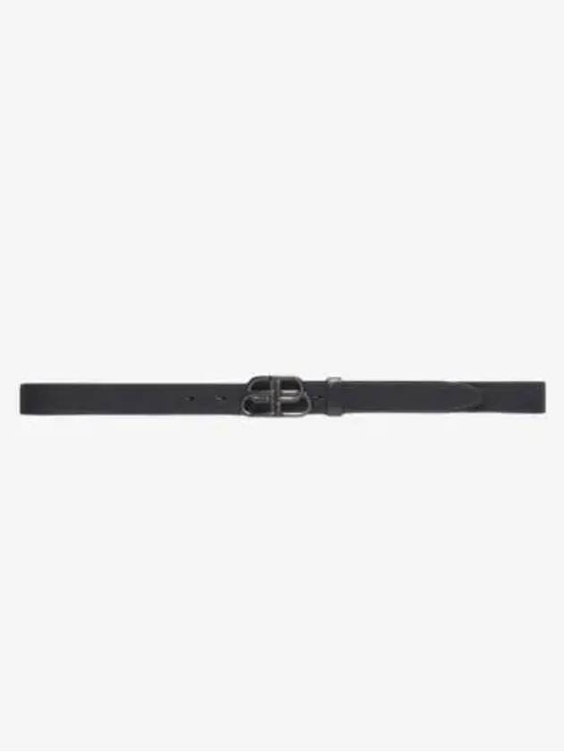 BB Logo Thin Calfskin Belt Black - BALENCIAGA - BALAAN 3