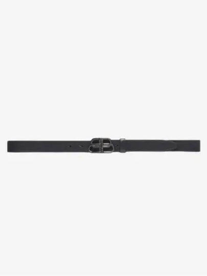 BB Logo Thin Calfskin Belt Black - BALENCIAGA - BALAAN 2