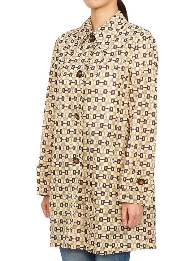 Horsebit Trench Coat Ivory - GUCCI - BALAAN 4