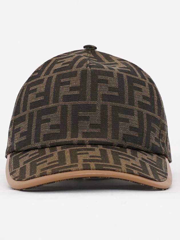 FF Monogram Ball Cap Brown - FENDI - BALAAN 4