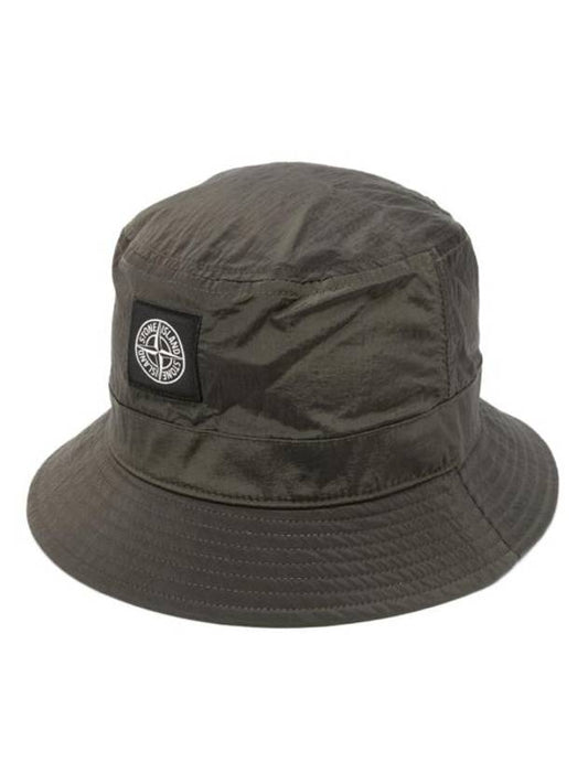 Logo Patch Bucket Hat Khaki - STONE ISLAND - BALAAN 1