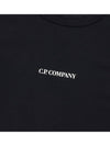 Men's Logo Light Fleece Sweatshirt Black - CP COMPANY - BALAAN 7