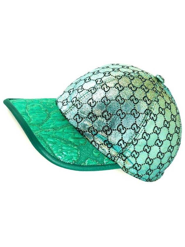 Lame Jacquard Ball Cap Green - GUCCI - BALAAN 5