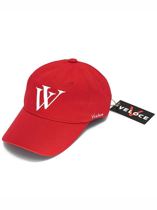 'KV' ball cap soft fit red - VVELOCE - BALAAN 2