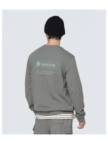 Woven Patch Sweatshirt Dark Gray S24FMFHT24 - SNOW PEAK - BALAAN 1