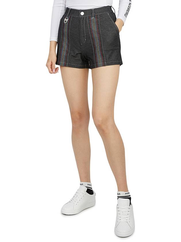 Women's Triple Rain Jersey Shorts Black - HORN GARMENT - BALAAN 6