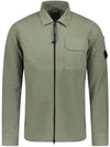 Gabardine Zip Up Long Sleeve Shirt Green - CP COMPANY - BALAAN 2