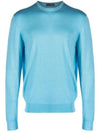 Men's Crew Neck Wool Knit Top Blue - DRUMOHR - BALAAN 1