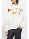 Logo Cotton Hoodie Off White - GUCCI - BALAAN 4