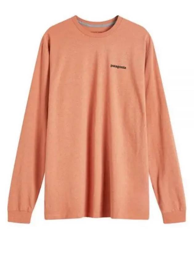 P 6 Logo Responsibility Long Sleeve T-Shirt Orange - PATAGONIA - BALAAN 2