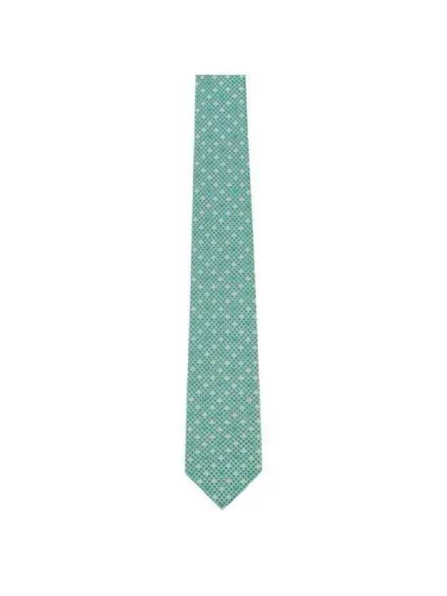 Men's Fox Print Silk Tie Green - SALVATORE FERRAGAMO - BALAAN 2