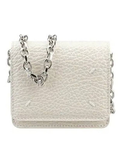 Embroidery Logo Chain Cald Wallet Light Grey - MAISON MARGIELA - BALAAN 2