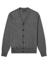 Samuel V-Neck Wool Cardigan Dark Grey - A.P.C. - BALAAN 2