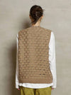 rope checker knit vest beige - UNALLOYED - BALAAN 4