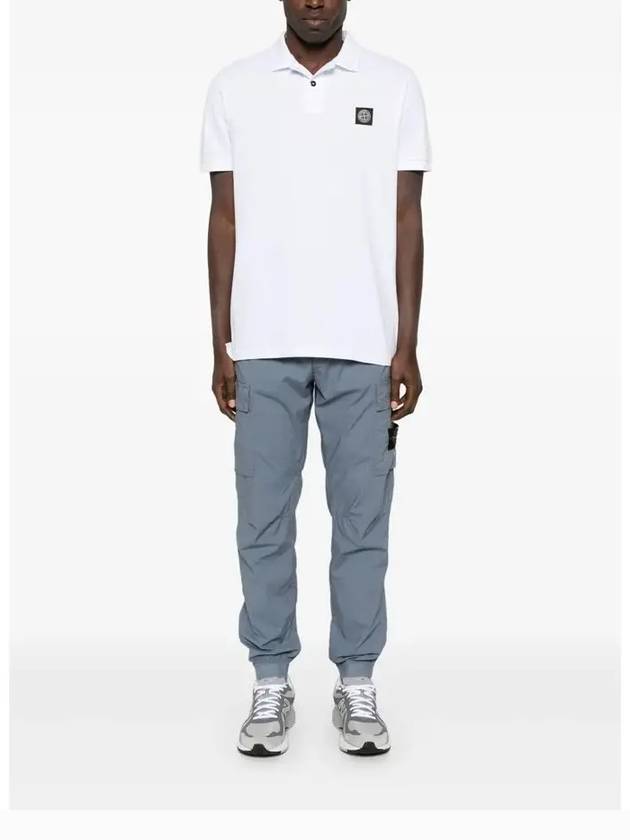 Organic Cotton Elastane Pique Polo White - STONE ISLAND - BALAAN 7