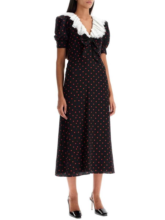 "polka dot silk midi dress" - ALESSANDRA RICH - BALAAN 2